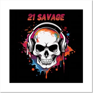 skull 21 savage Posters and Art